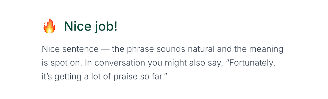 Screenshot of a short daily speaking ramp